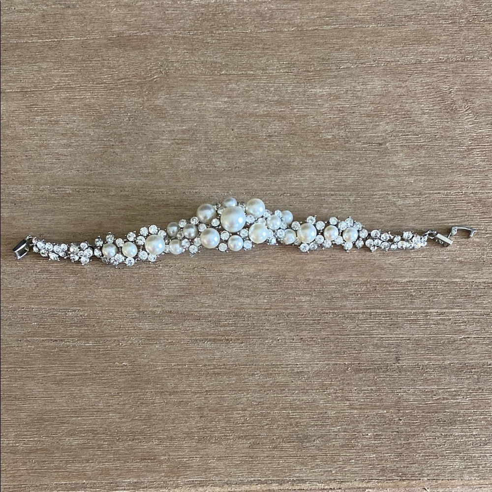 Pearl and Crystal Statement Bracelet